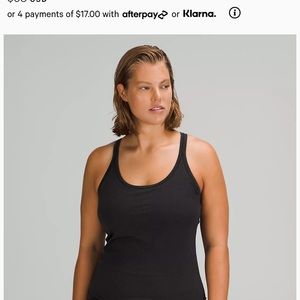 Lululemon Ebb to street tank with built in bra size 8